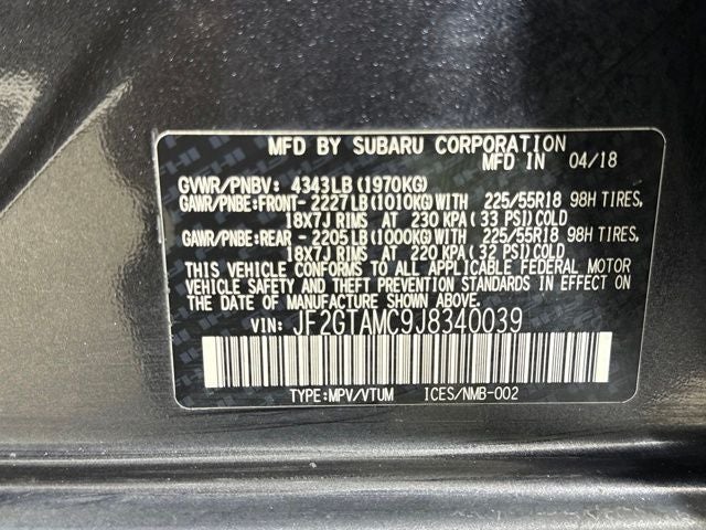 2018 Subaru Crosstrek 2.0i Limited