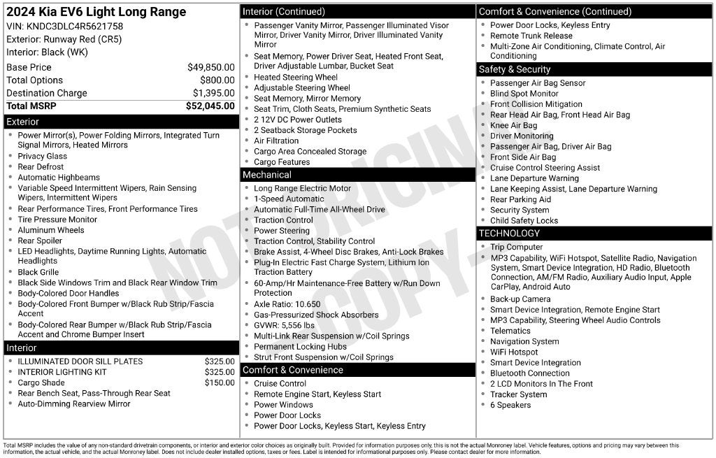2024 Kia EV6 Light Long Range