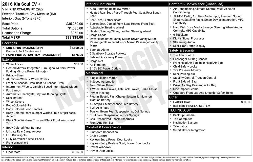 2016 Kia Soul EV Plus