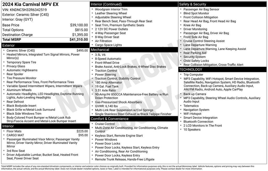2024 Kia Carnival EX