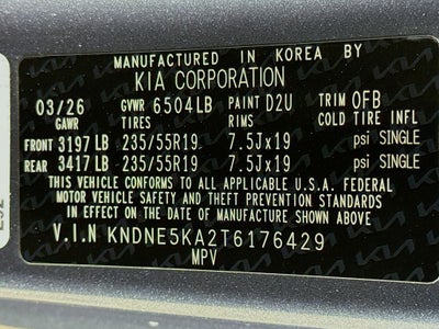2026 Kia Carnival Hybrid SX