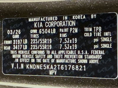 2026 Kia Carnival Hybrid SX