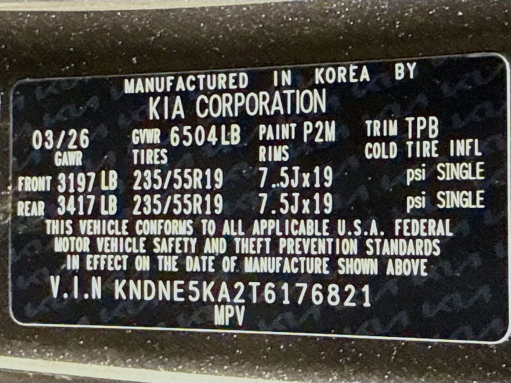 2026 Kia Carnival Hybrid SX