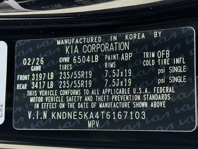 2026 Kia Carnival Hybrid SX