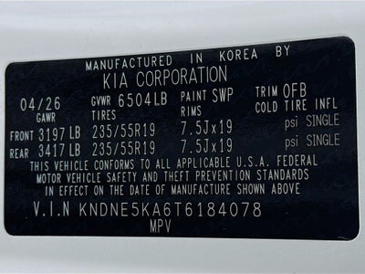 2026 Kia Carnival Hybrid SX Prestige