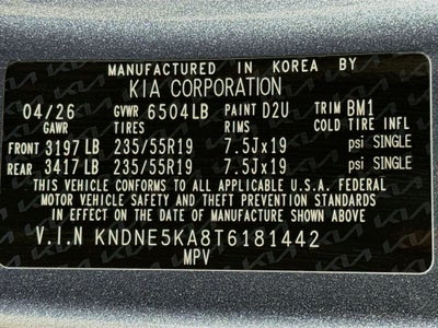 2026 Kia Carnival Hybrid SX Prestige