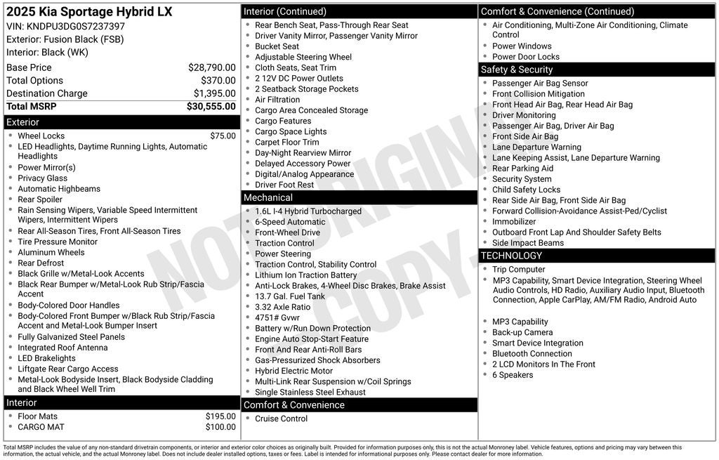 2025 Kia Sportage Hybrid LX