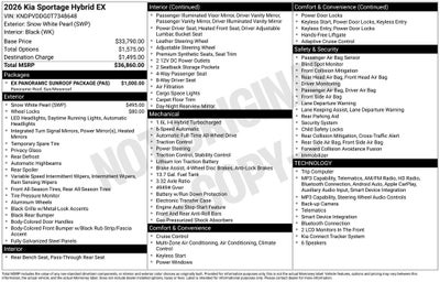 2026 Kia Sportage Hybrid EX