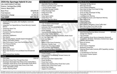 2026 Kia Sportage Hybrid X-Line