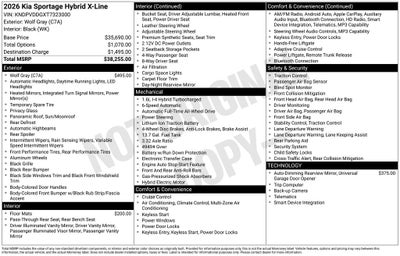 2026 Kia Sportage Hybrid X-Line