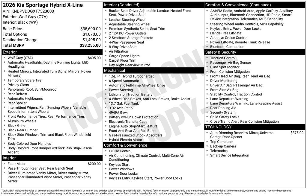2026 Kia Sportage Hybrid X-Line