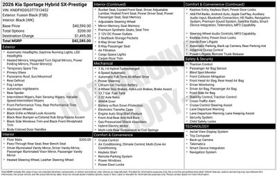 2026 Kia Sportage Hybrid SX-Prestige