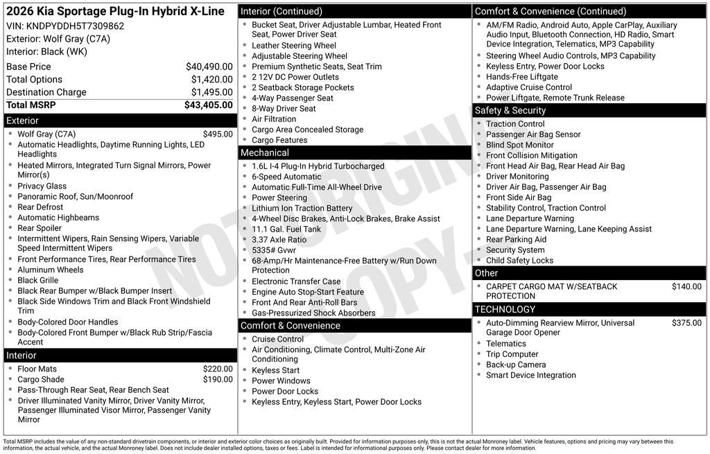 2026 Kia Sportage Plug-In Hybrid X-Line