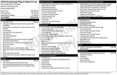 2026 Kia Sportage Plug-In Hybrid X-Line