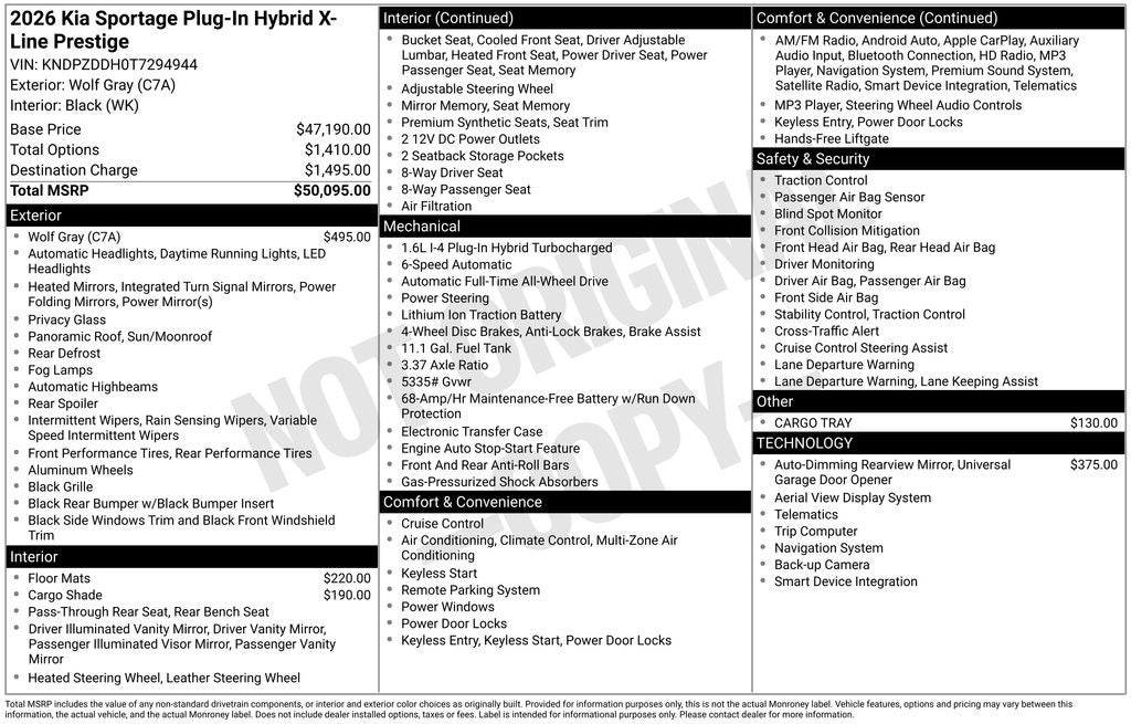 2026 Kia Sportage Plug-In Hybrid X-Line Prestige