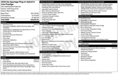 2026 Kia Sportage Plug-In Hybrid X-Line Prestige