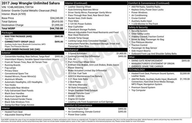 2017 Jeep Wrangler Unlimited Sahara