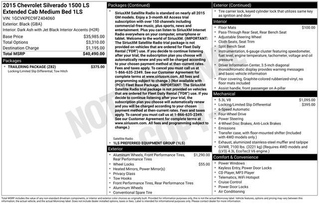 2015 Chevrolet Silverado 1500 LS