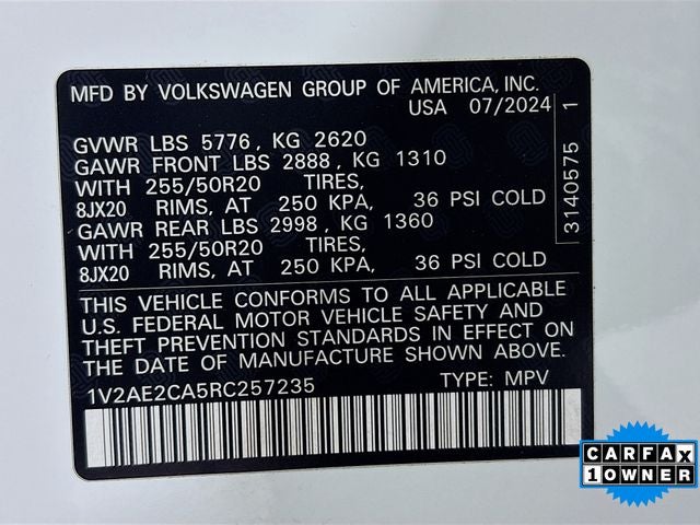 2024 Volkswagen Atlas Cross Sport 2.0T SEL R-Line