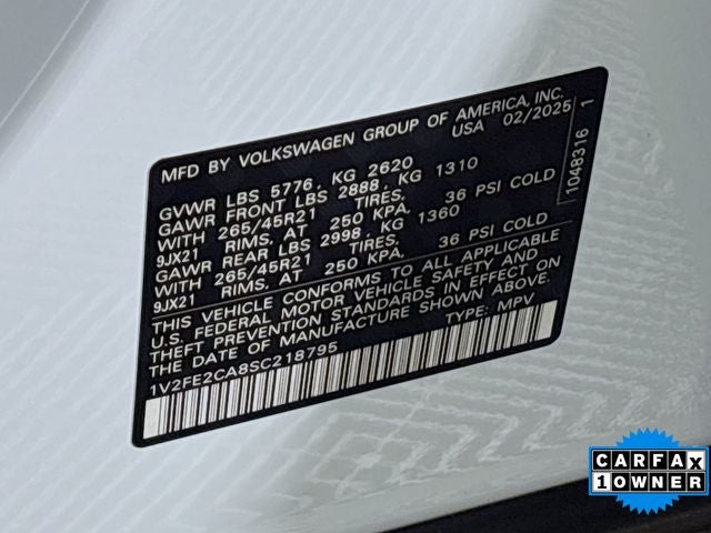 2025 Volkswagen Atlas Cross Sport 2.0T SEL Premium R-Line