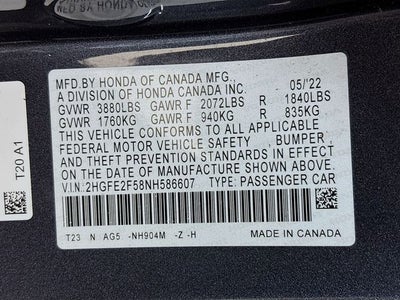 2022 Honda Civic Sport