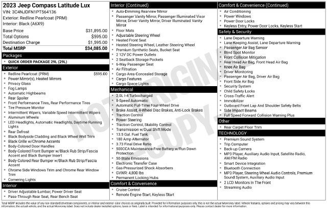 2023 Jeep Compass Latitude Lux