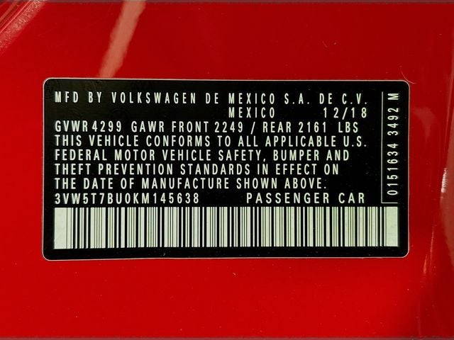 2019 Volkswagen Jetta GLI 2.0T Autobahn