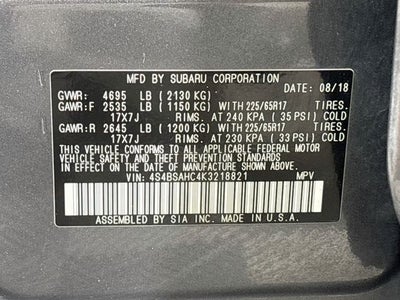 2019 Subaru Outback 2.5i Premium