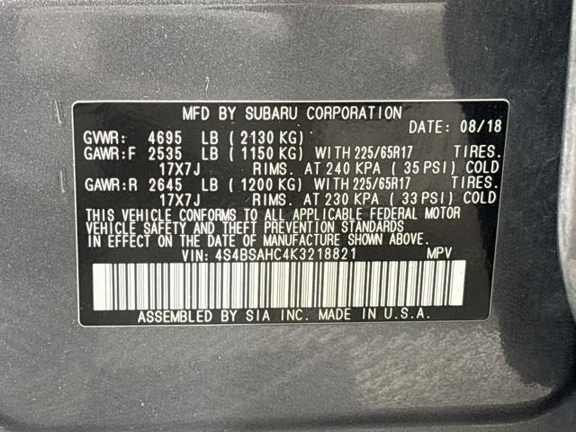 2019 Subaru Outback 2.5i Premium