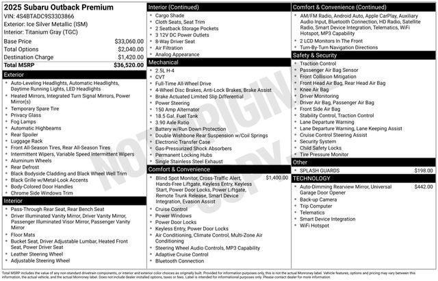 2025 Subaru Outback Premium