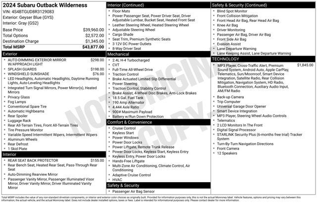 2024 Subaru Outback Wilderness