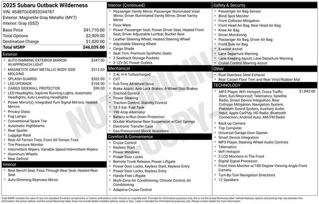 2025 Subaru Outback Wilderness