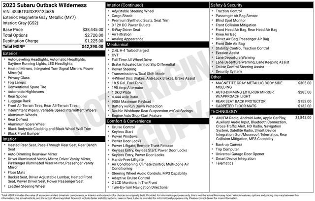 2023 Subaru Outback Wilderness