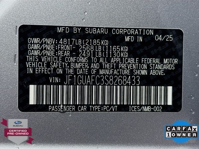 2025 Subaru Impreza Sport