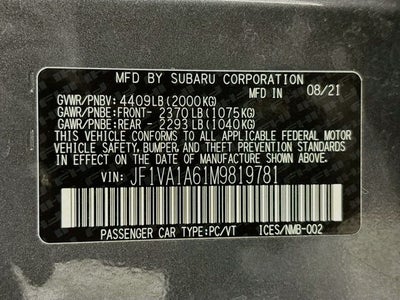 2021 Subaru WRX Base