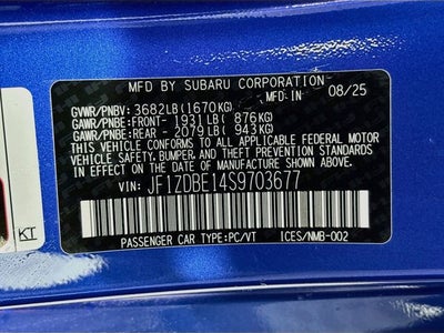2025 Subaru BRZ Limited