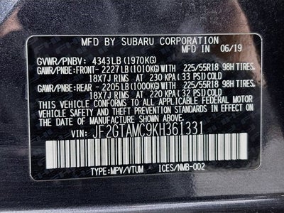 2019 Subaru Crosstrek 2.0i Limited