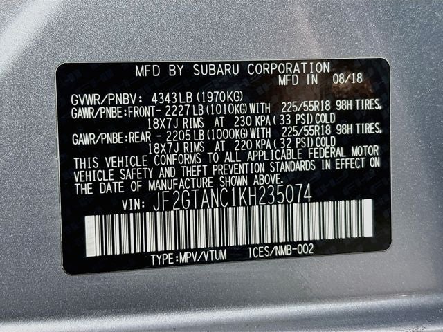 2019 Subaru Crosstrek 2.0i Limited
