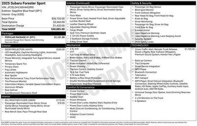 2025 Subaru Forester Sport
