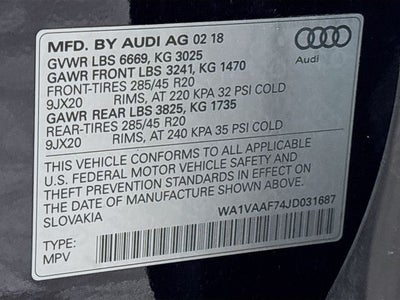 2018 Audi Q7 3.0T Prestige quattro