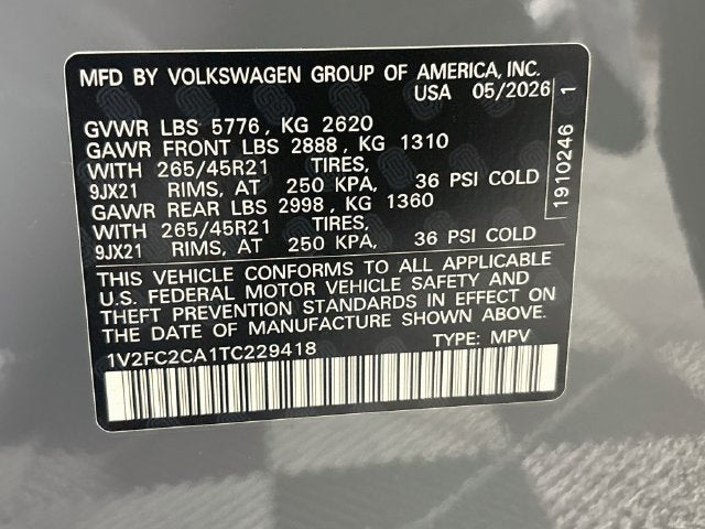 2026 Volkswagen Atlas Cross Sport 2.0T SEL Premium R-Line