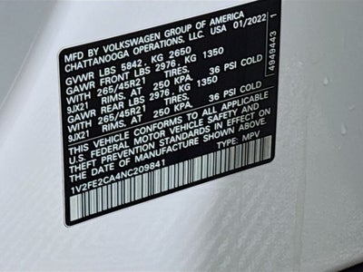 2022 Volkswagen Atlas Cross Sport 3.6L V6 SEL Premium R-Line