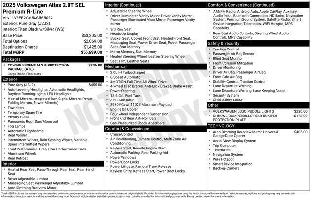 2025 Volkswagen Atlas 2.0T SEL Premium R-Line
