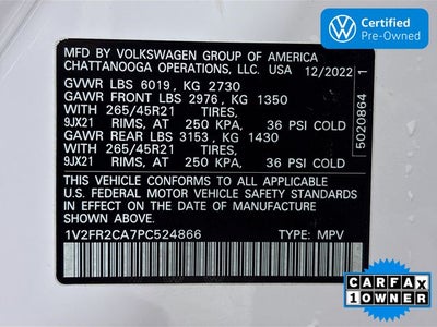 2023 Volkswagen Atlas 3.6L V6 SEL Premium R-Line