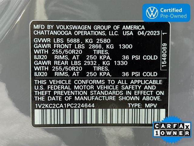 2023 Volkswagen Atlas Cross Sport 2.0T SE w/Technology