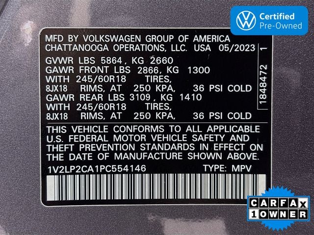 2023 Volkswagen Atlas 2.0T SE