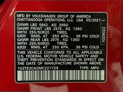 2021 Volkswagen Atlas Cross Sport 3.6L V6 SEL Premium