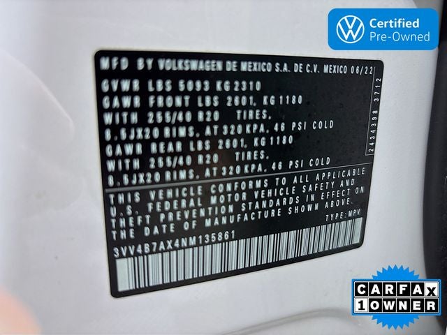 2022 Volkswagen Tiguan 2.0T SEL R-Line