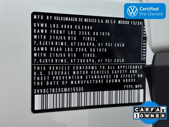 2025 Volkswagen Taos 1.5T S