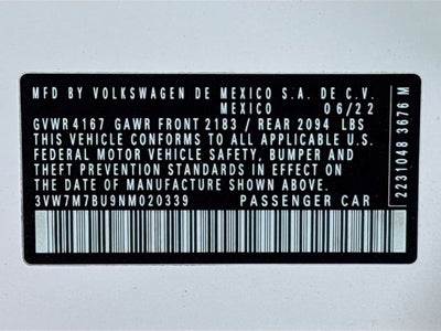 2022 Volkswagen Jetta 1.5T SE